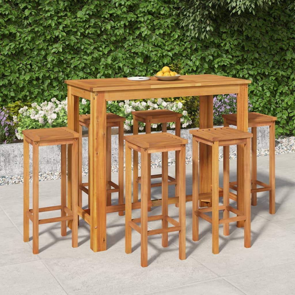 5 Piece Garden Bar Set Solid Wood Acacia