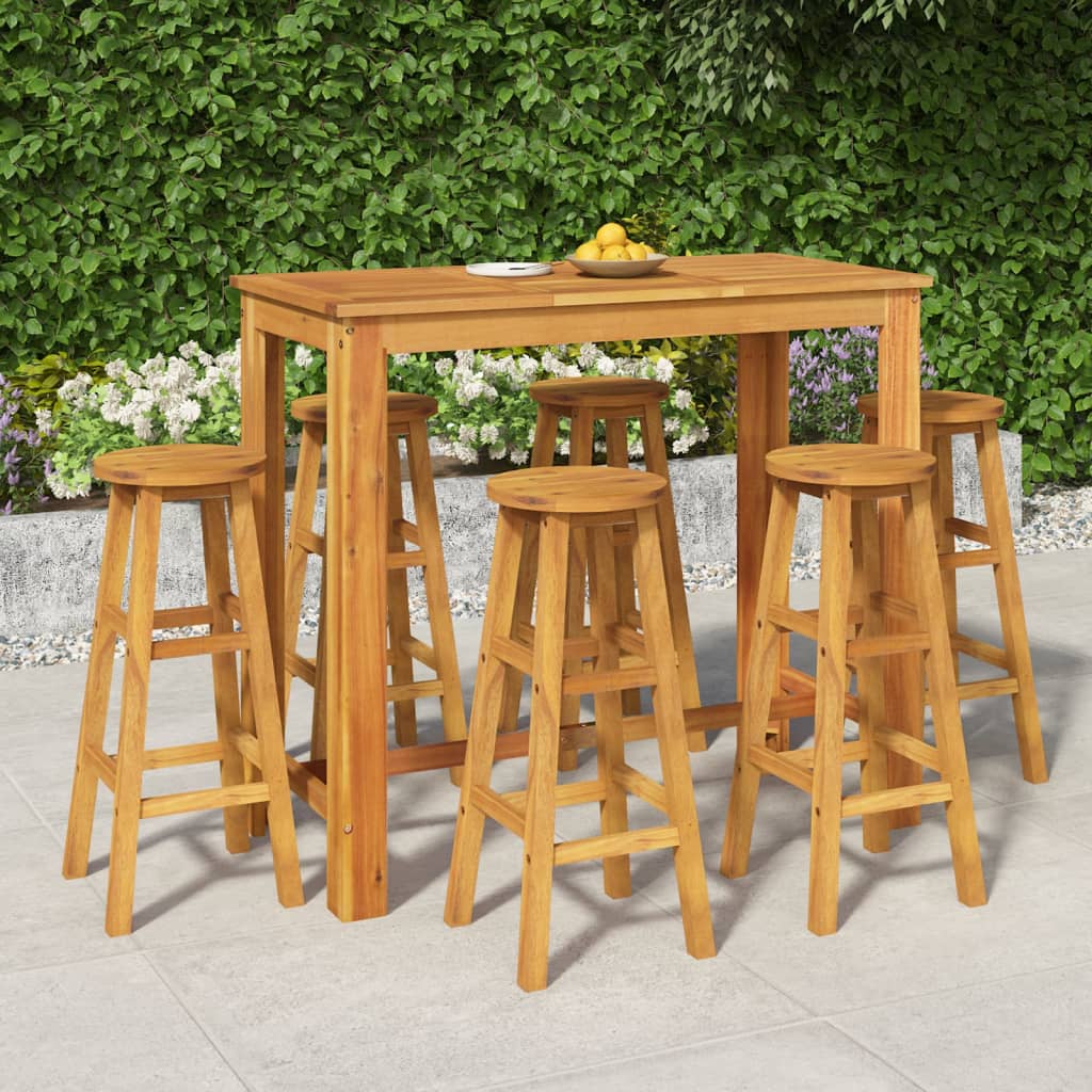 5 Piece Garden Bar Set Solid Wood Acacia