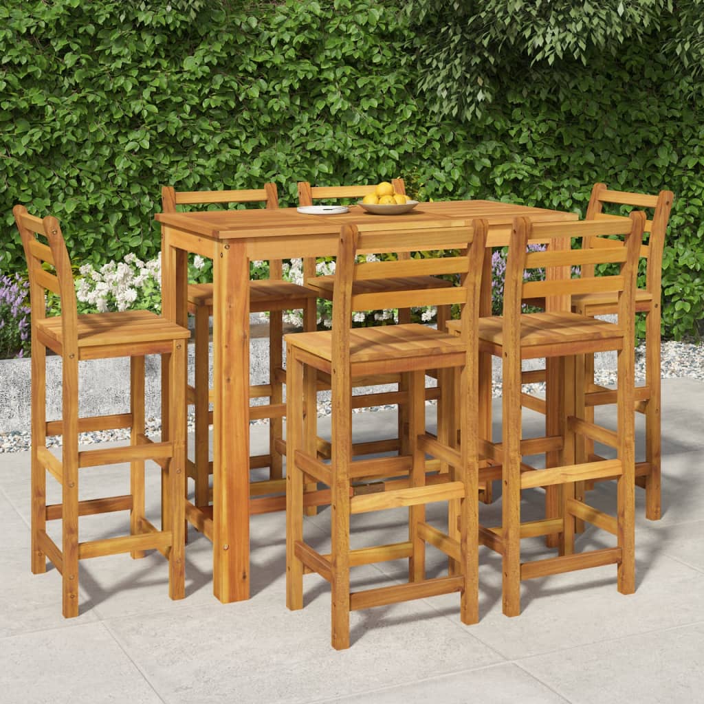 5 Piece Garden Bar Set Solid Wood Acacia