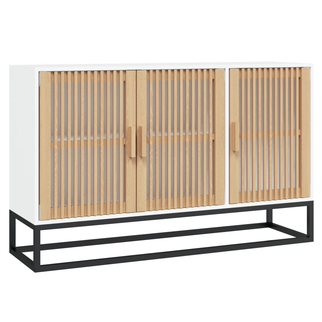 Sideboard 105X30X65 Cm Engineered Wood brown black white 105 cm