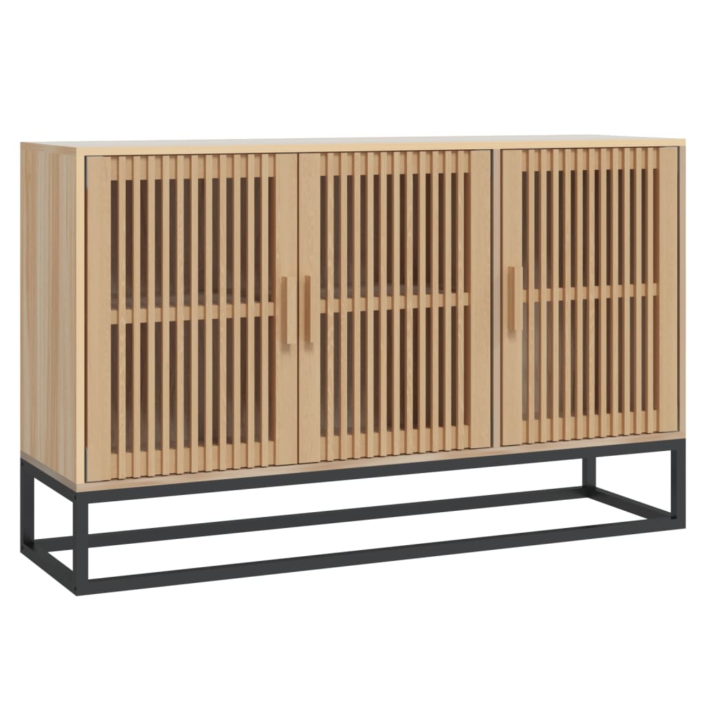 Sideboard 105X30X65 Cm Engineered Wood brown black white 105 cm