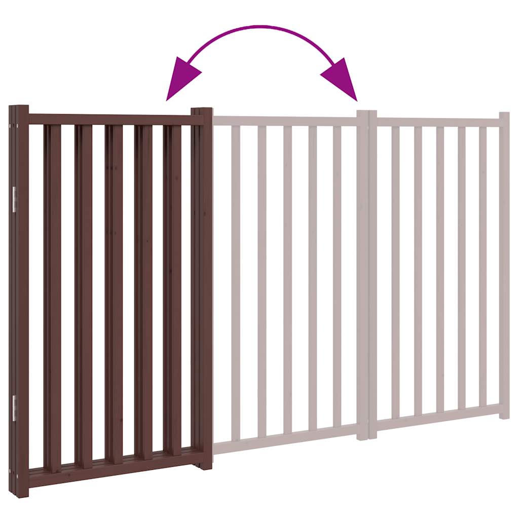Dog Gate Foldable 3 Panels 150 Cm Solid Wood Fir