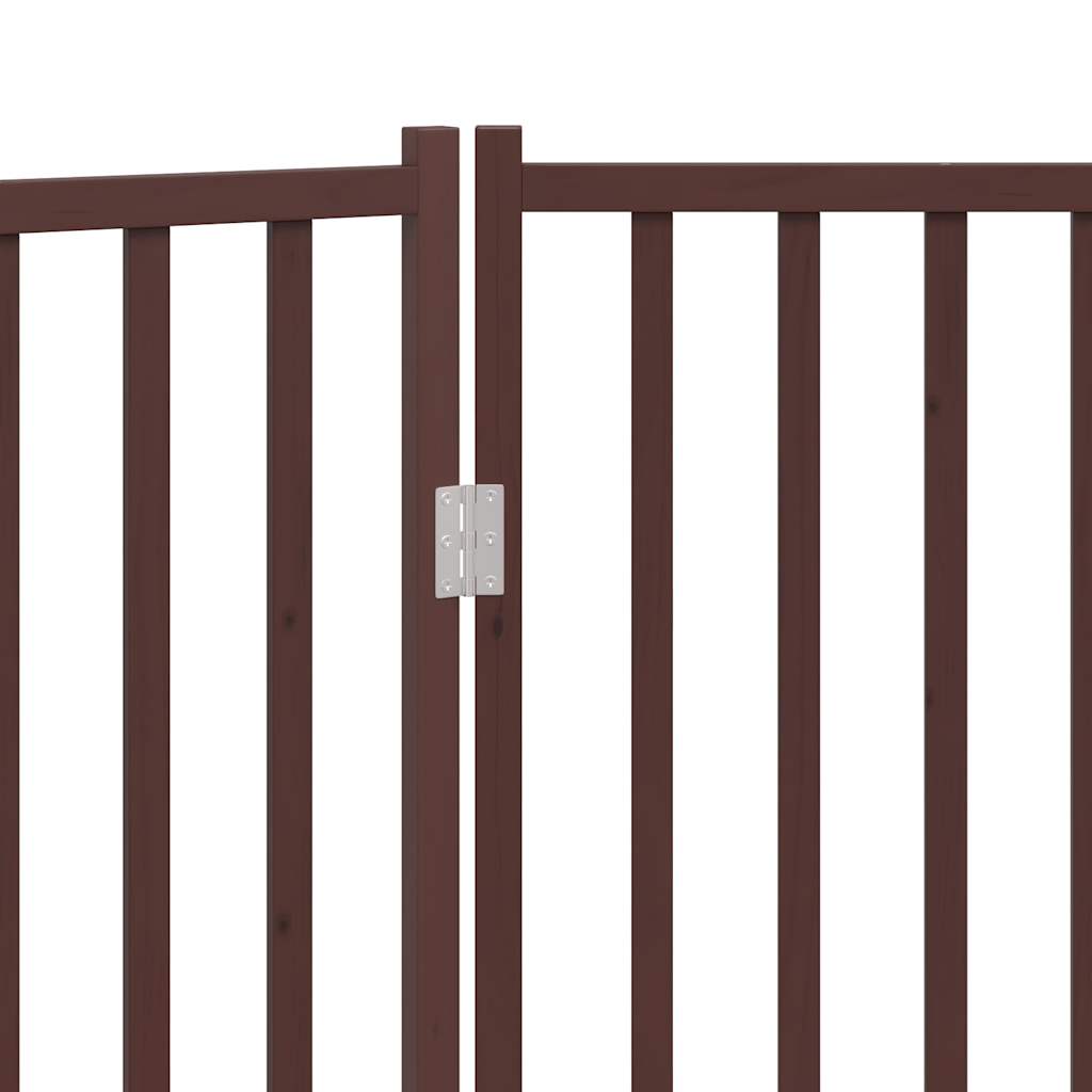 Dog Gate Foldable 3 Panels 150 Cm Solid Wood Fir