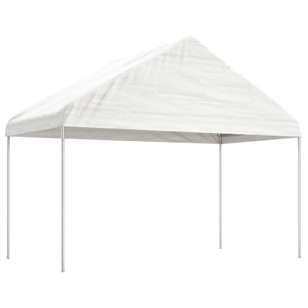 Gazebo With Roof White Polyethylene