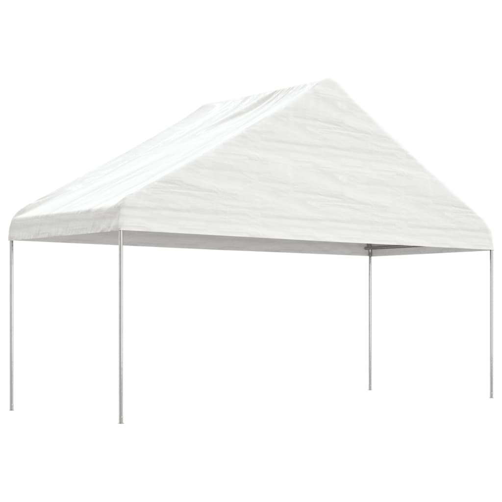Gazebo With Roof White Polyethylene