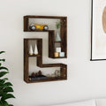 Wall Cube Shelves 2 Pcs 50X15X50 Cm Engineered Wood