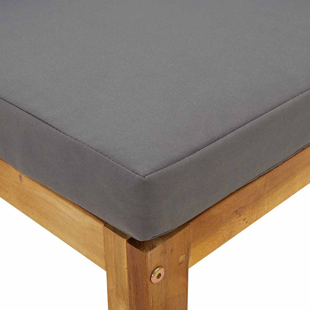 Outdoor Sofa Sectional Corner Sofas 2 Pcs Cushions Solid Wood Acacia Dark Grey 7