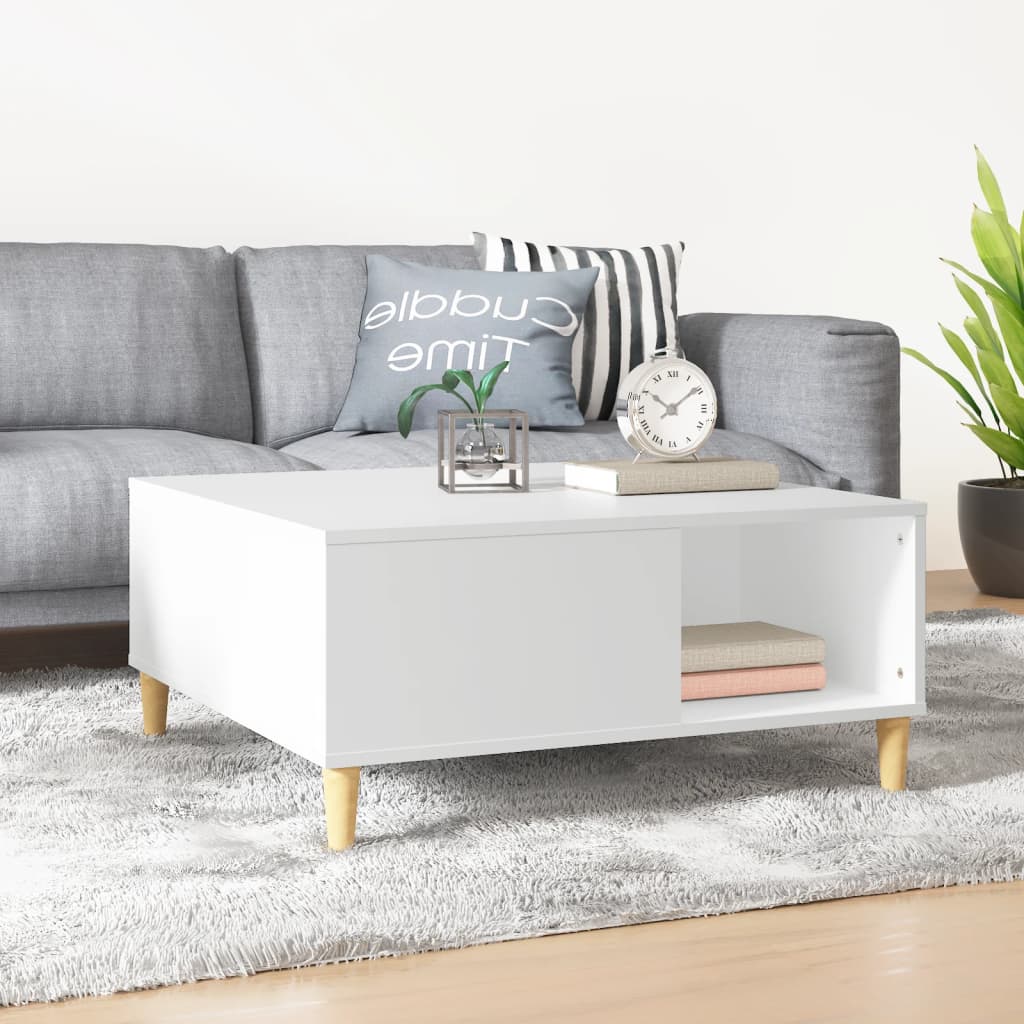 Coffee Table 80X80X36.5 Cm Engineered Wood