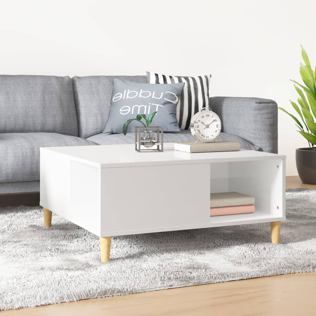 Coffee Table 80X80X36.5 Cm Engineered Wood