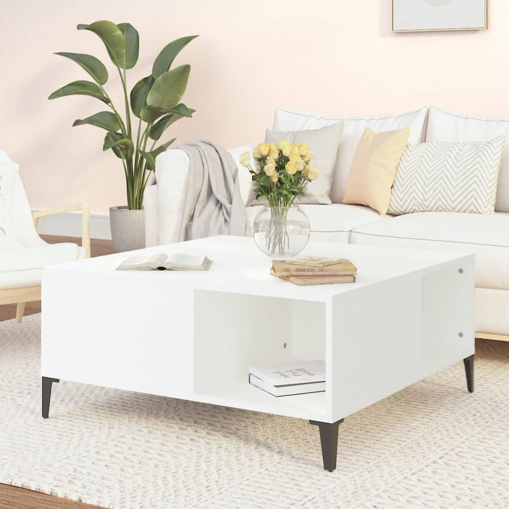 Coffee Table 80X80X36.5 Cm Engineered Wood