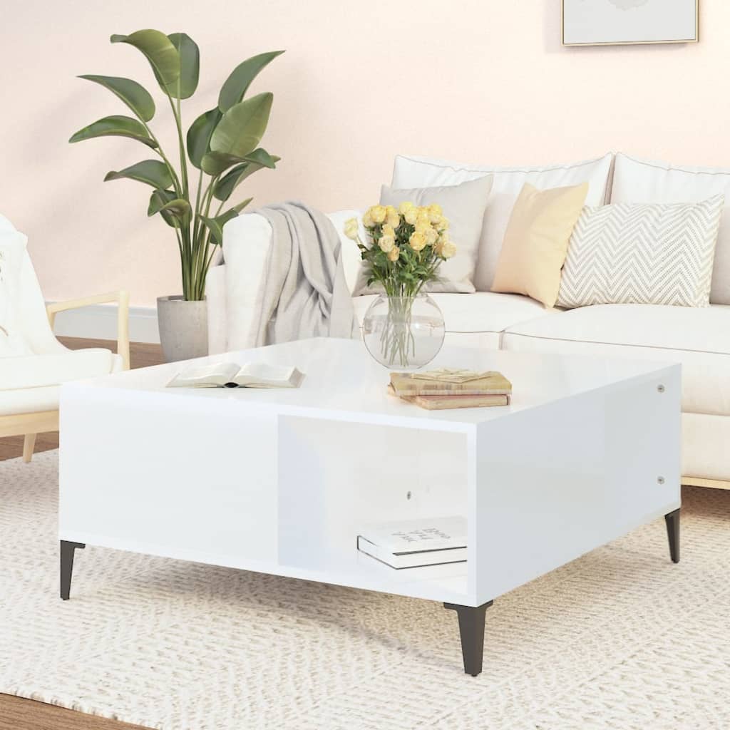 Coffee Table 80X80X36.5 Cm Engineered Wood