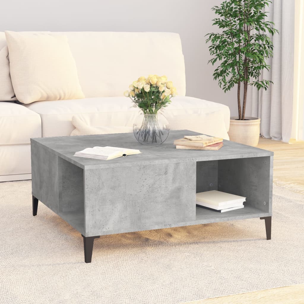Coffee Table 80X80X36.5 Cm Engineered Wood