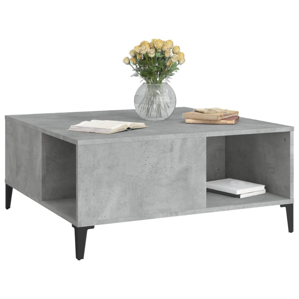 Coffee Table 80X80X36.5 Cm Engineered Wood