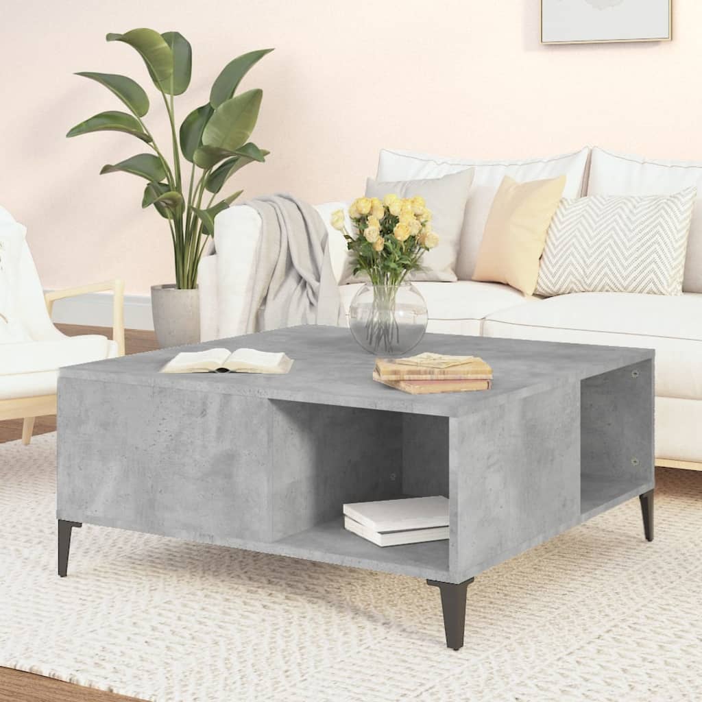 Coffee Table 80X80X36.5 Cm Engineered Wood