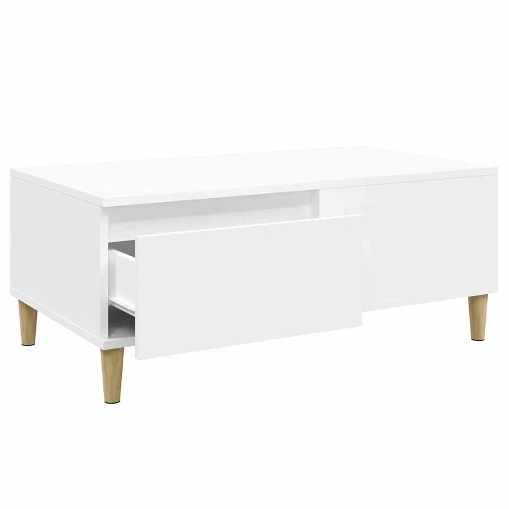 Coffee Table 90X50X36.5 Cm Engineered Wood Black Brown Oak Concrete Grey White 9