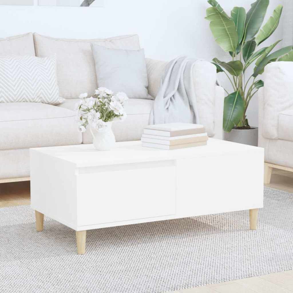 Coffee Table 90X50X36.5 Cm Engineered Wood Black Brown Oak Concrete Grey White 9