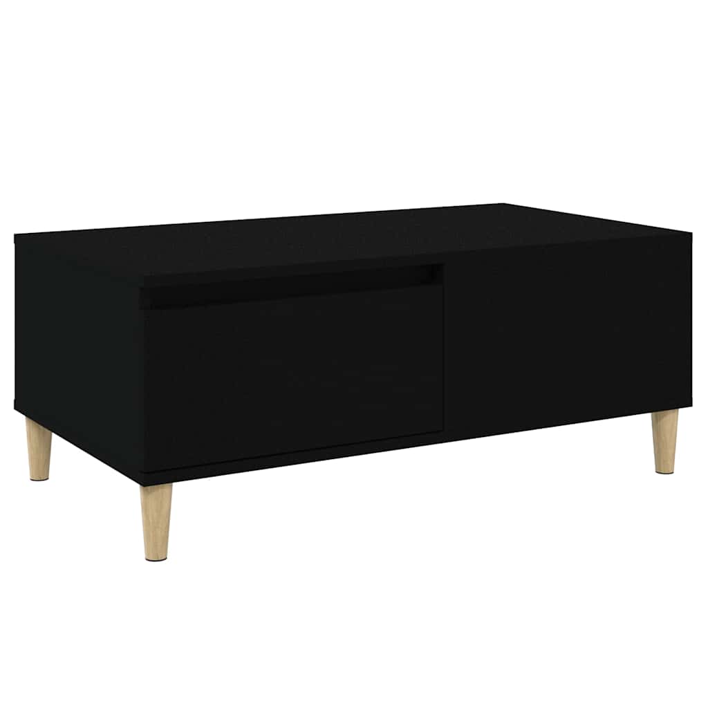 Coffee Table 90X50X36.5 Cm Engineered Wood Black Brown Oak Concrete Grey White 9