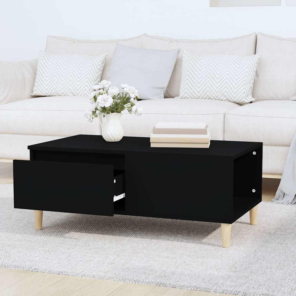 Coffee Table 90X50X36.5 Cm Engineered Wood Black Brown Oak Concrete Grey White 9