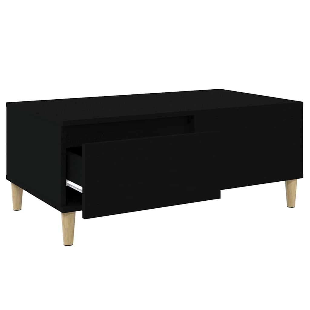 Coffee Table 90X50X36.5 Cm Engineered Wood Black Brown Oak Concrete Grey White 9