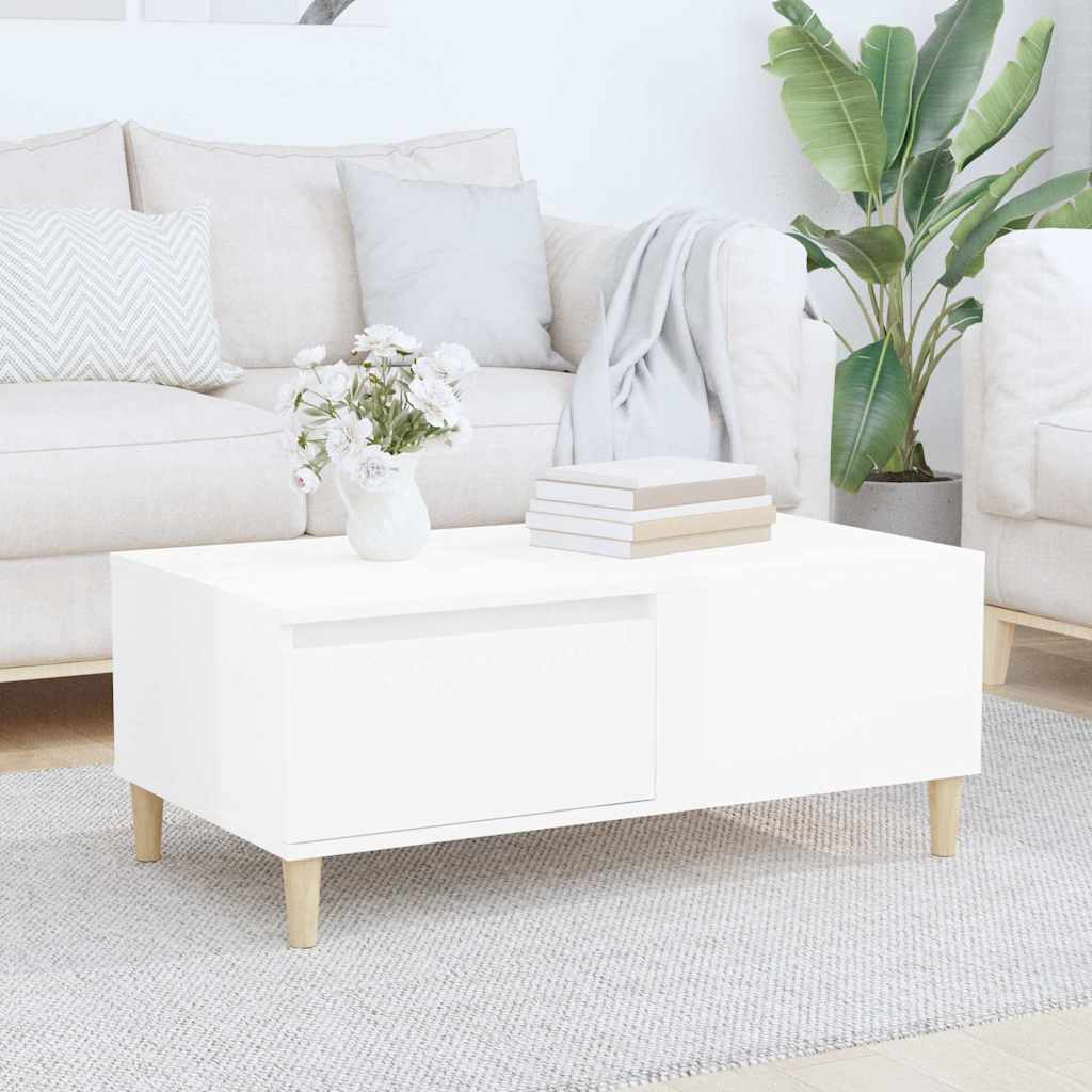 Coffee Table 90X50X36.5 Cm Engineered Wood Black Brown Oak Concrete Grey White 9