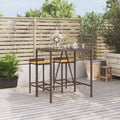 Bar Table With Glass Top Poly Rattan
