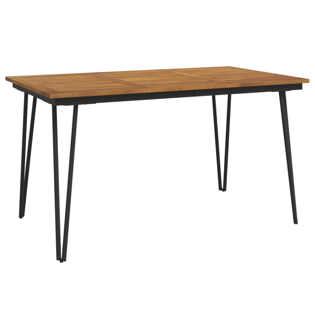 Garden Table With Hairpin Legs Solid Wood Acacia