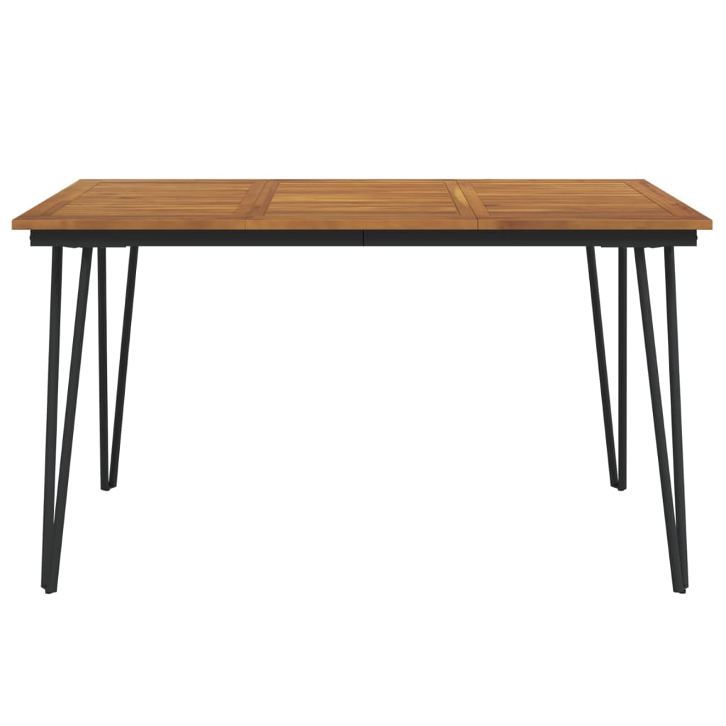 Garden Table With Hairpin Legs Solid Wood Acacia