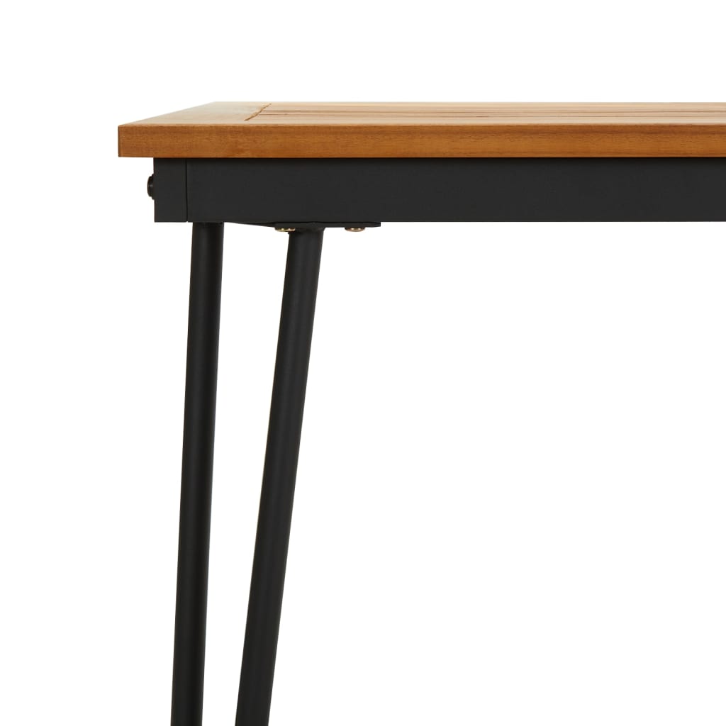Garden Table With Hairpin Legs Solid Wood Acacia