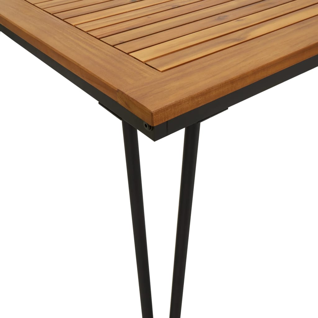 Garden Table With Hairpin Legs Solid Wood Acacia