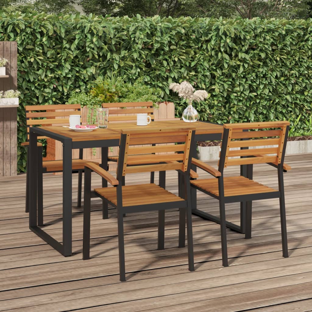 Garden Chair 6 Pcs Brown 56 X 57 X 87 Cm Solid Acacia Wood