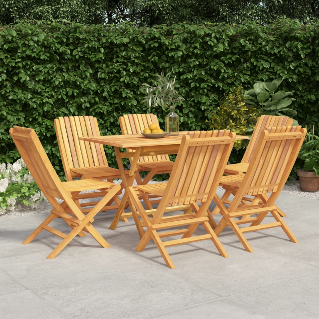 5 Piece Garden Dining Set Solid Wood Teak