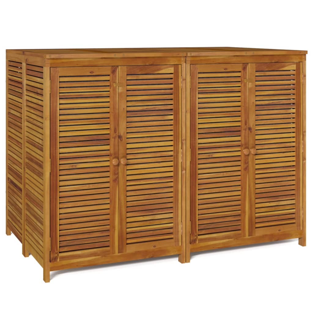 Outdoor Storage Boxes Large Garden Box Acacia Wood Cushion Chest 280Cm Lockable