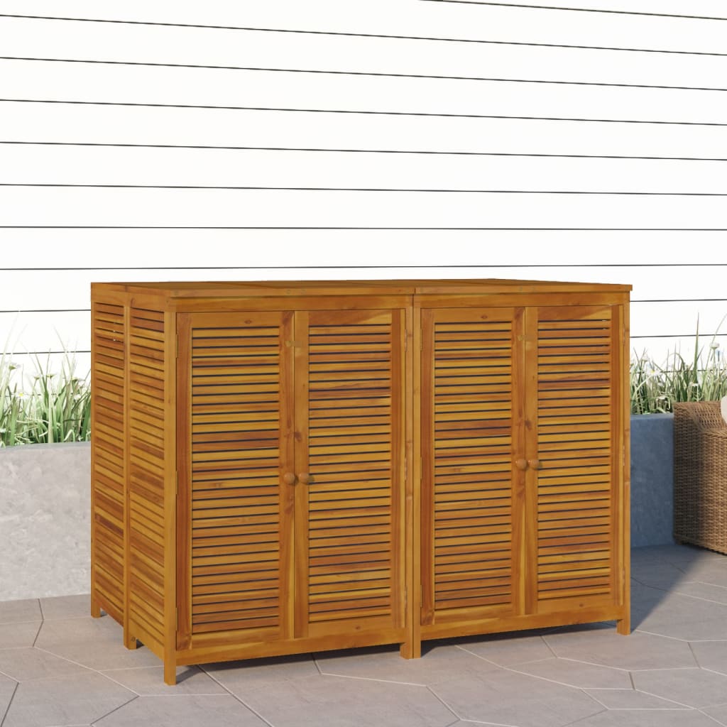 Outdoor Storage Boxes Large Garden Box Acacia Wood Cushion Chest 280Cm Lockable