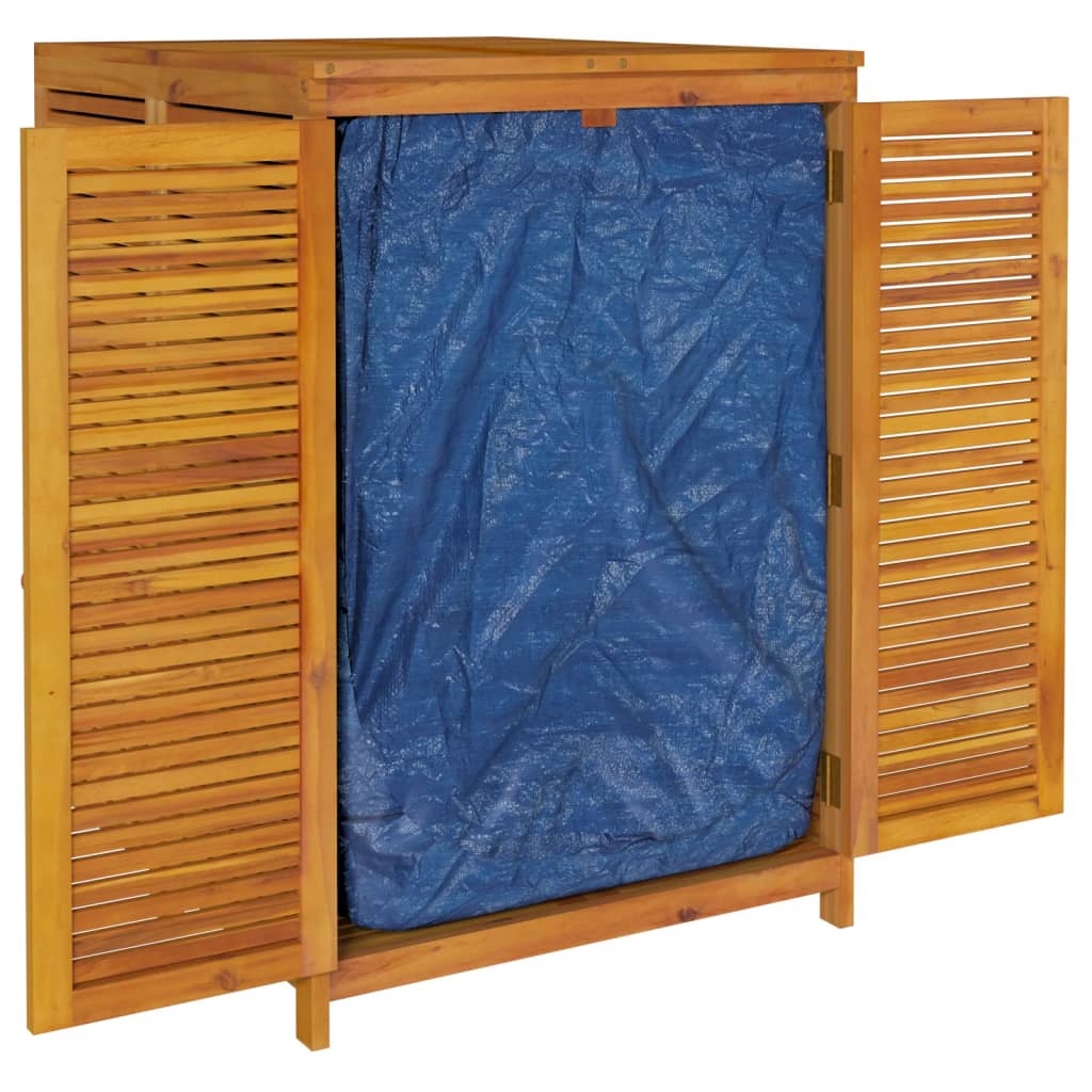 Outdoor Storage Boxes Large Garden Box Acacia Wood Cushion Chest 280cm Lockable