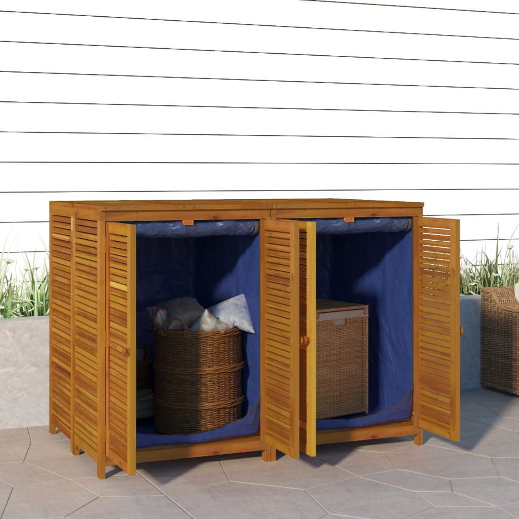 Outdoor Storage Boxes Large Garden Box Acacia Wood Cushion Chest 280Cm Lockable