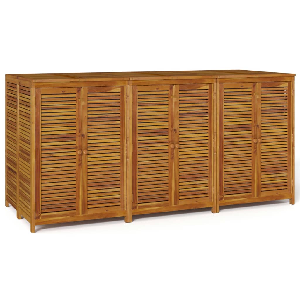 Outdoor Storage Boxes Large Garden Box Acacia Wood Cushion Chest 280Cm Lockable