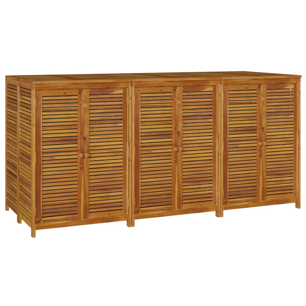 Outdoor Storage Boxes Large Garden Box Acacia Wood Cushion Chest 280Cm Lockable