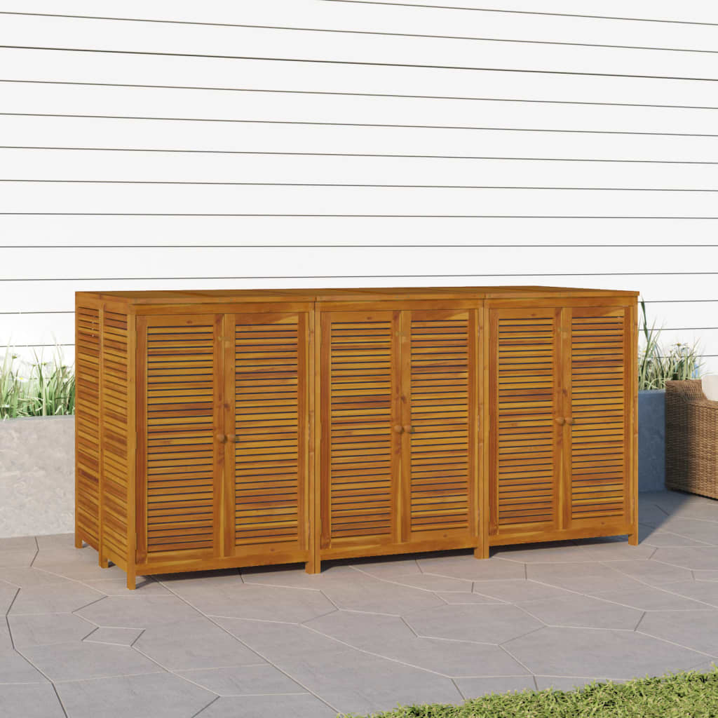 Outdoor Storage Boxes Large Garden Box Acacia Wood Cushion Chest 280Cm Lockable