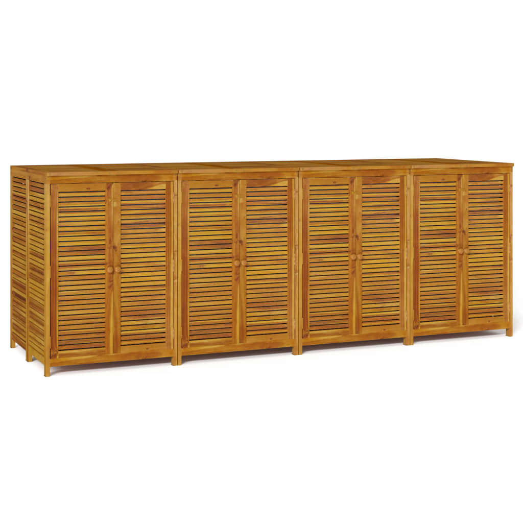 Outdoor Storage Boxes Large Garden Box Acacia Wood Cushion Chest 280cm Lockable