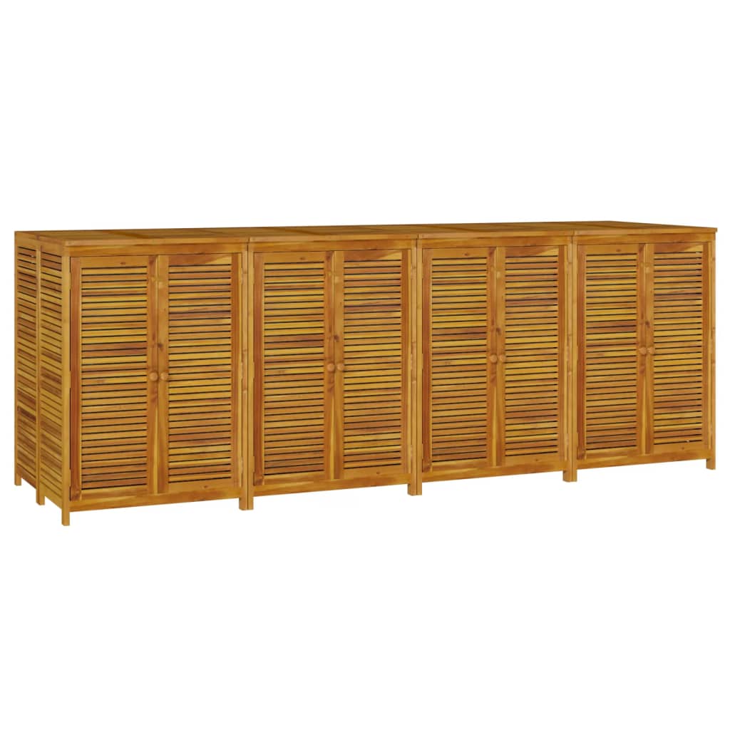 Outdoor Storage Boxes Large Garden Box Acacia Wood Cushion Chest 280cm Lockable