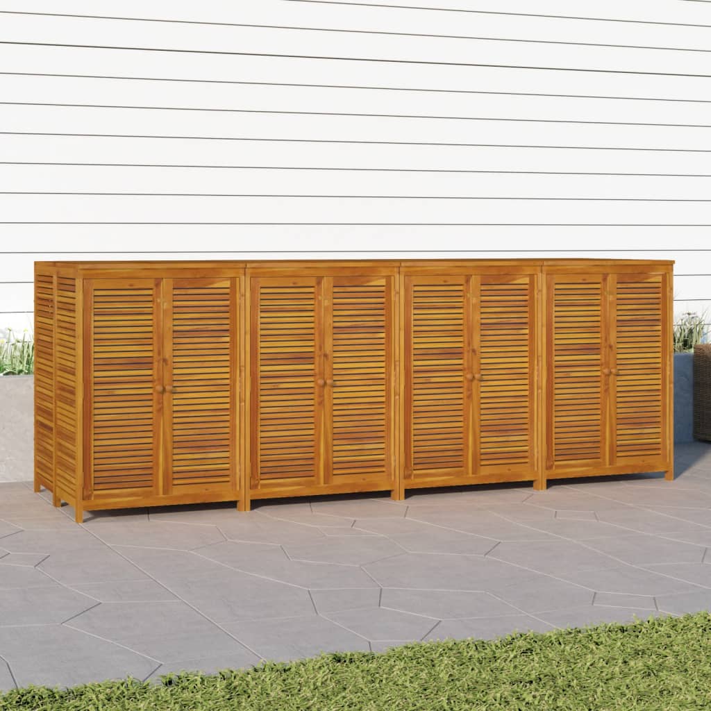 Outdoor Storage Boxes Large Garden Box Acacia Wood Cushion Chest 280cm Lockable