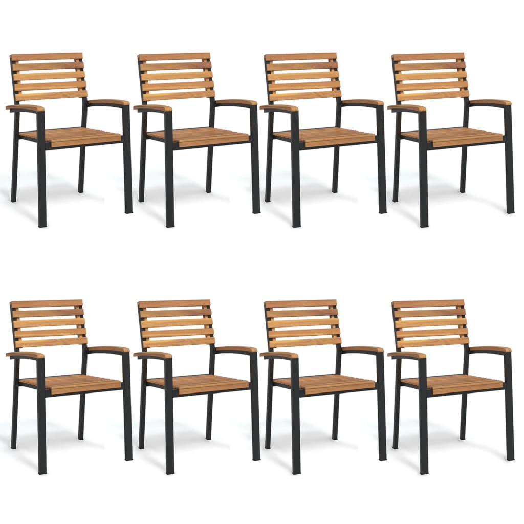 Garden Chair 6 Pcs Brown 56 X 57 X 87 Cm Solid Acacia Wood