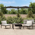Double-Head Garden Parasol With Leds 316X145 Cm