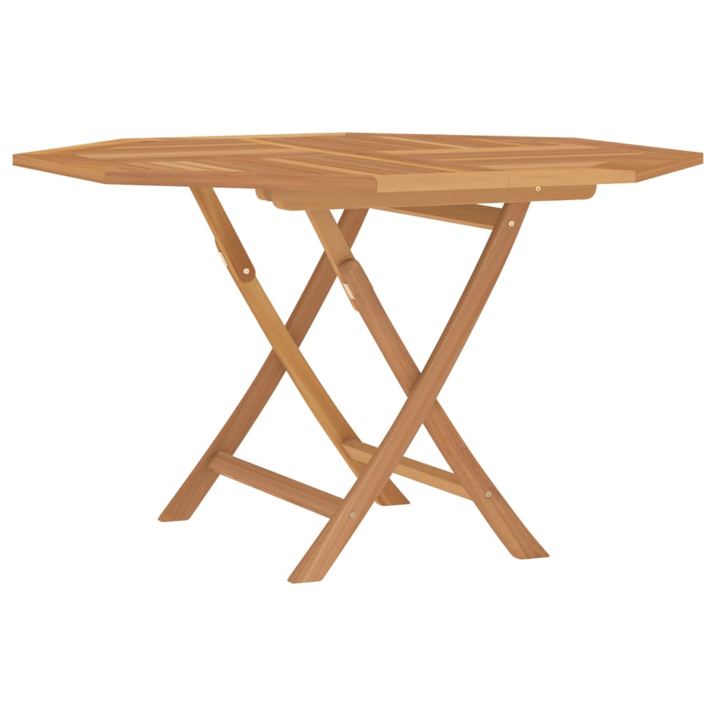 Folding Garden Table 110X110X75 Cm Solid Wood Teak