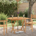 Folding Garden Table 110X110X75 Cm Solid Wood Teak
