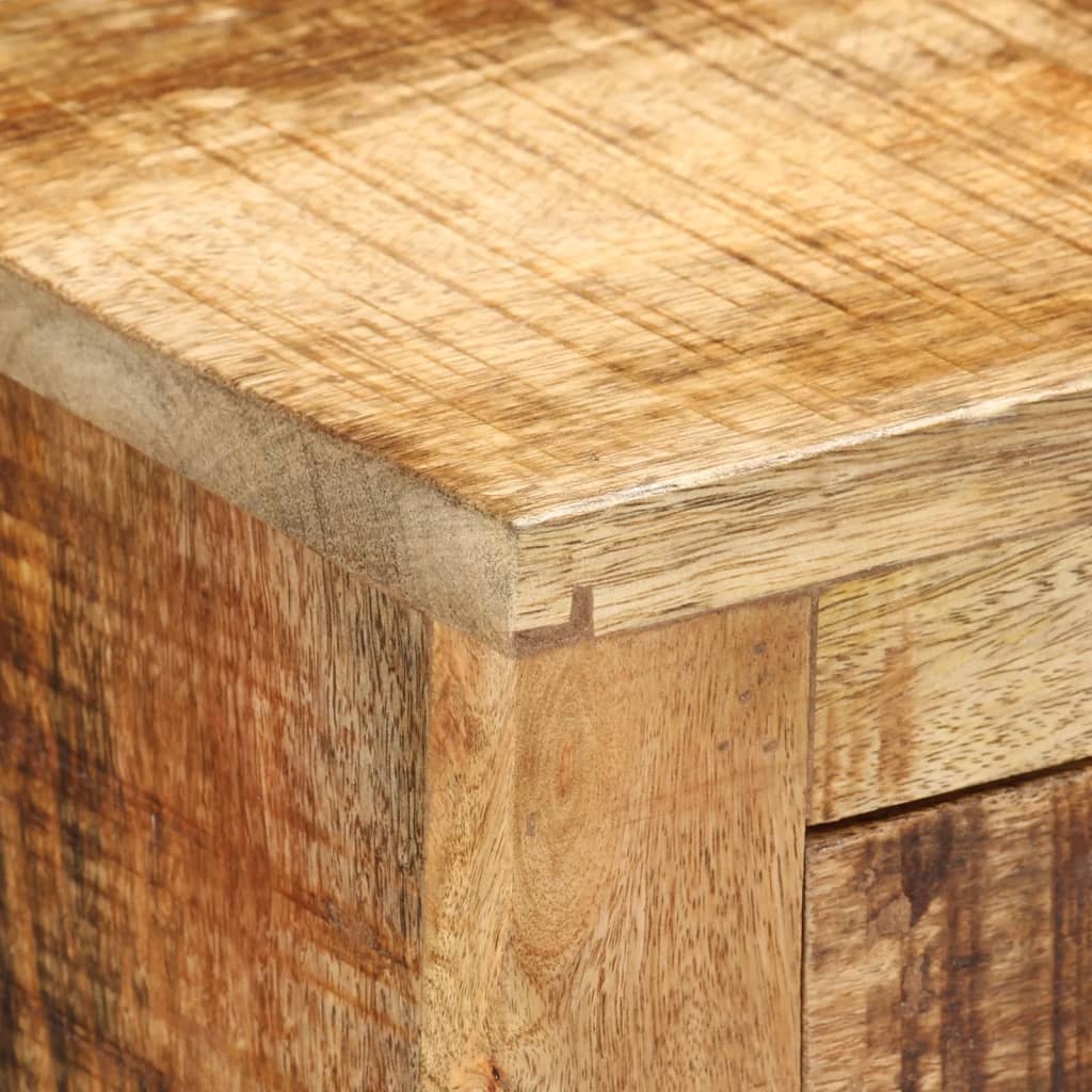 Sideboard With 3 Drawers 80X30X Solid Rough Wood Mango