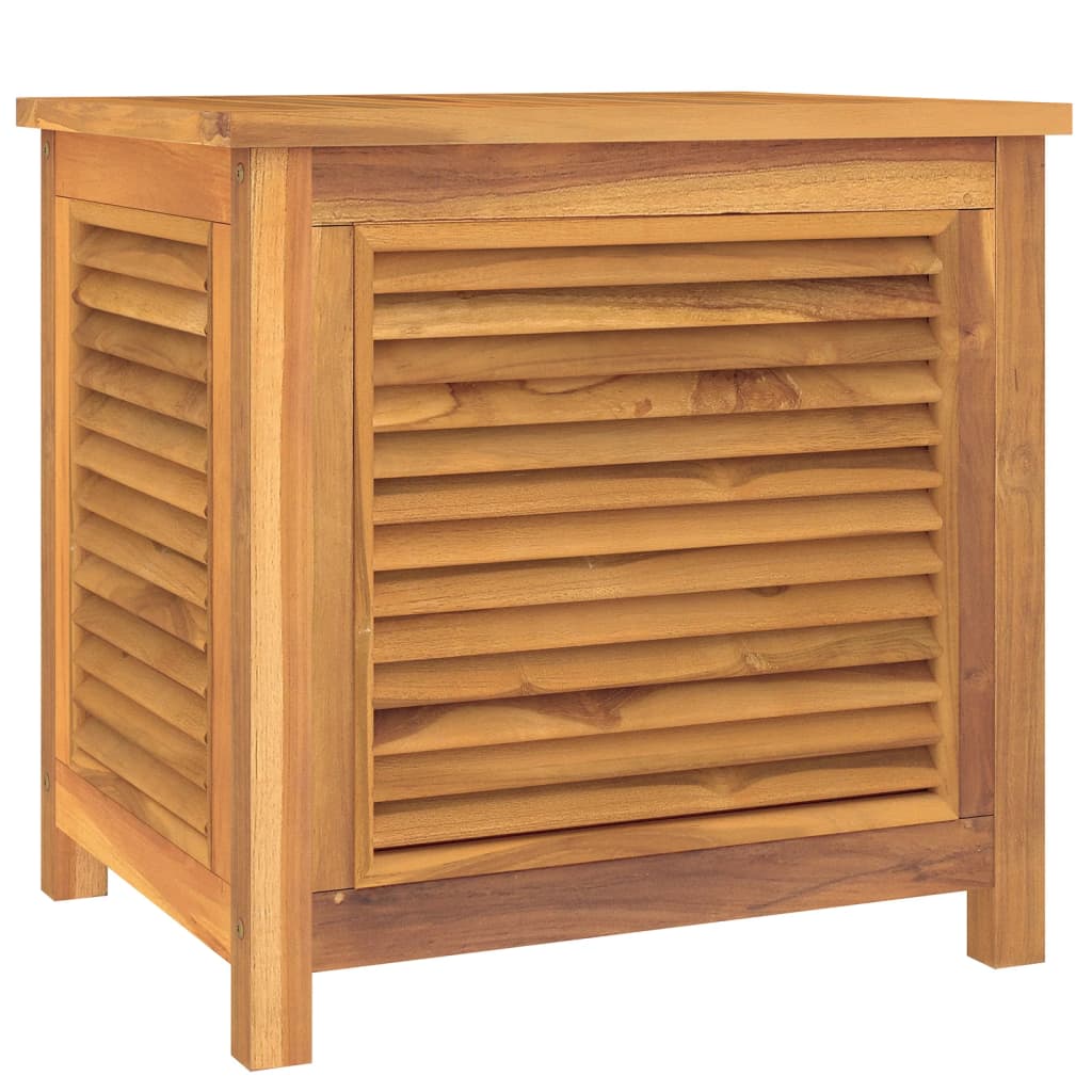 Garden Storage Box With Bag Solid Wood Teak