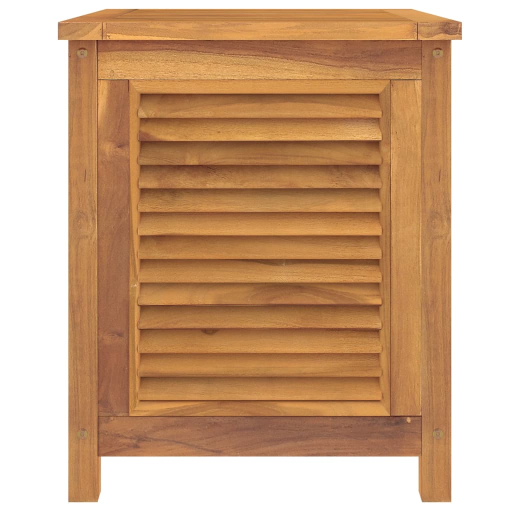 Garden Storage Box With Bag Solid Wood Teak