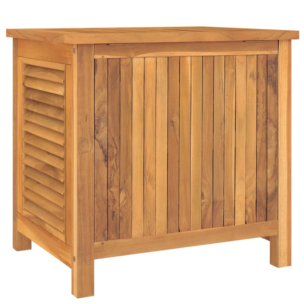 Garden Storage Box With Bag Solid Wood Teak