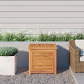 Garden Storage Box With Bag Solid Wood Teak